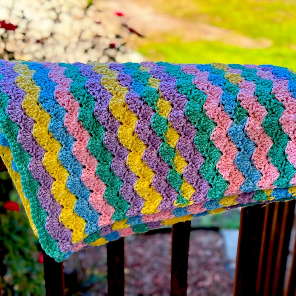 Toddler Sherbet Crocheted Baby Blanket